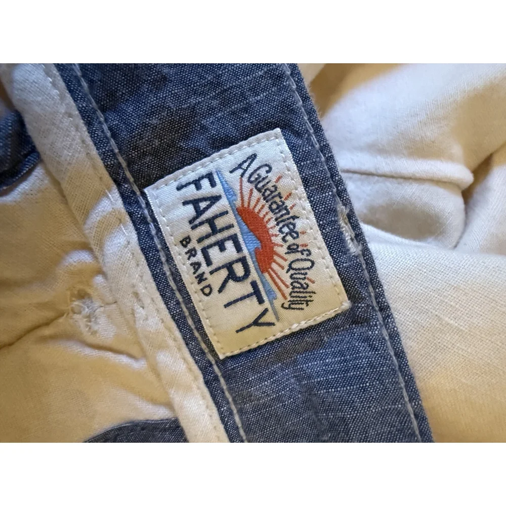 FAHERTY Tradewinds Shorts 7.5” Inseam Linen Blend‎ Cream Tan Mens Size 40 NWT